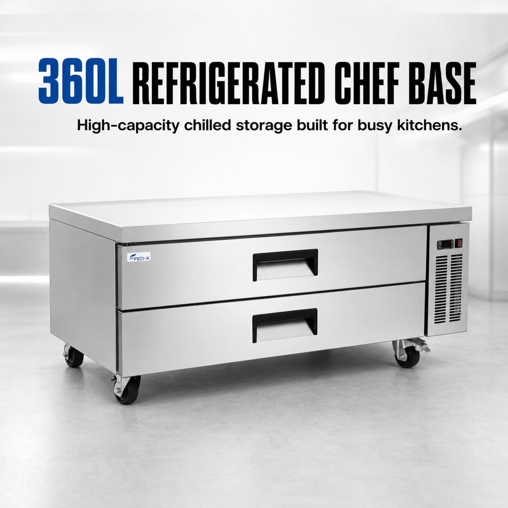 Image of FED-X XCB-60 Chef Base Refrigerated Drawer Bench 360L