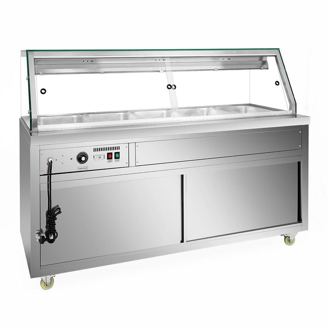 Image of Thermaster PG180FE-XG Wet and Dry Bain Marie Display 5x1/1 GN Pans