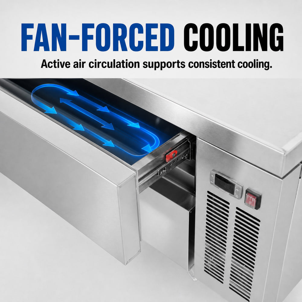 Image of FED-X XCB-60 Chef Base Refrigerated Drawer Bench 360L