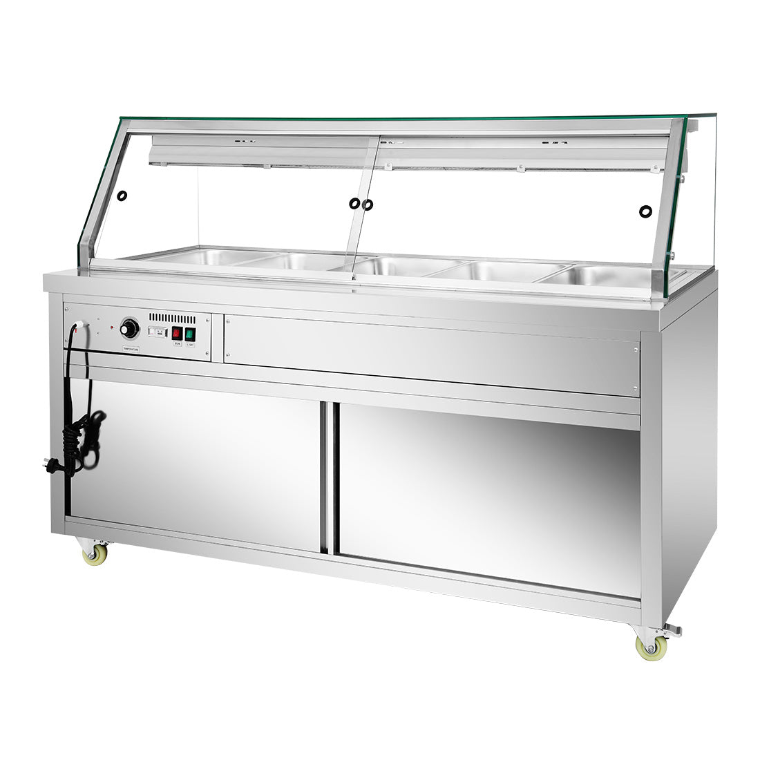 Image of Thermaster PG180FE-XG Wet and Dry Bain Marie Display 5x1/1 GN Pans