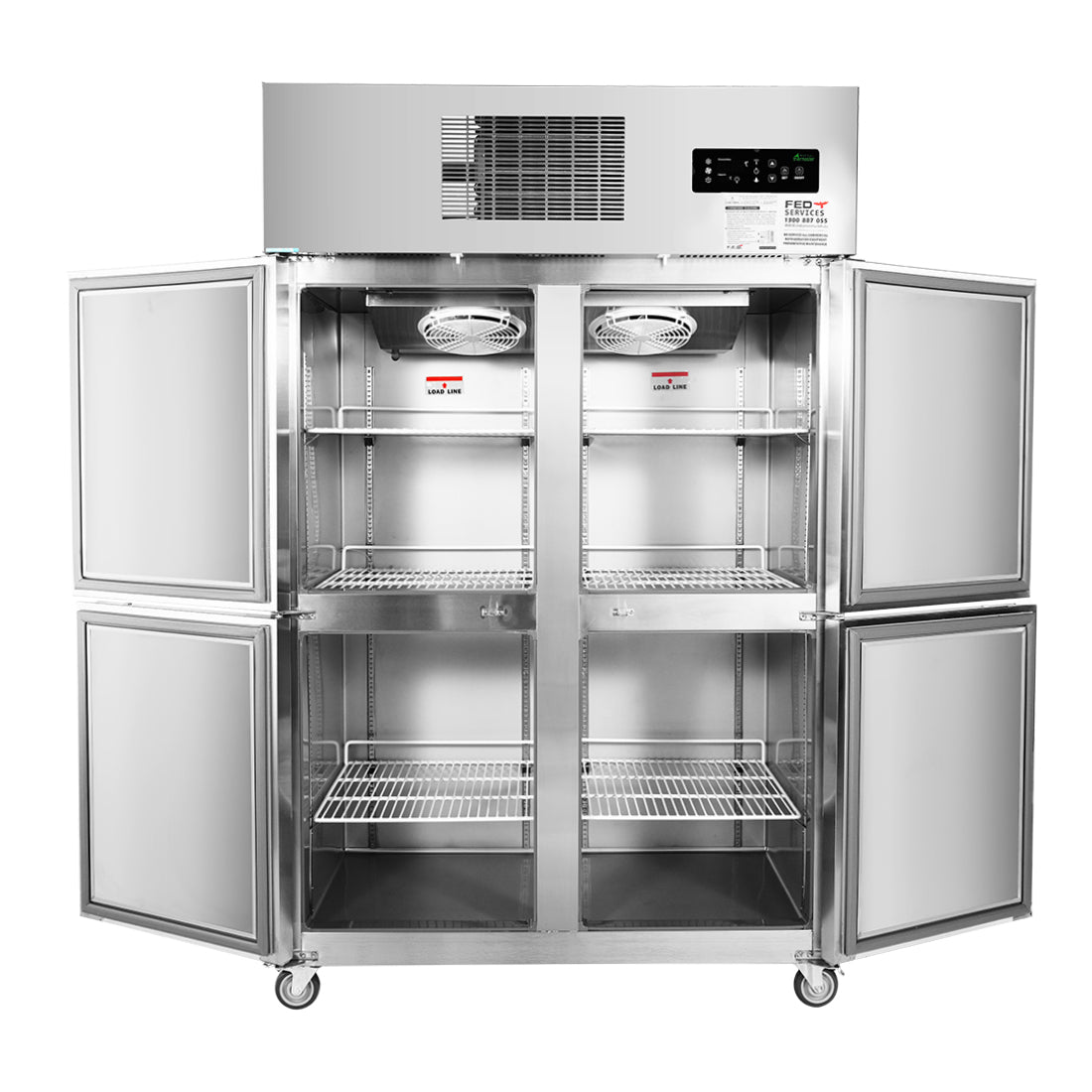 Image of Thermaster SUF1000 TROPICAL Thermaster 4 x Half door SS Freezer