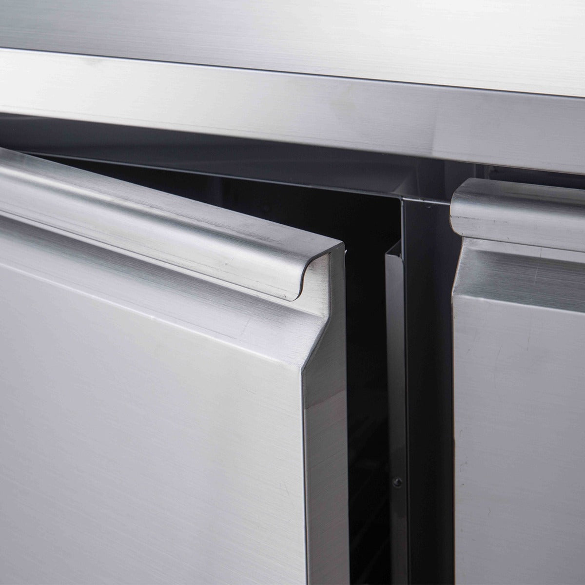 Image of FED-X XGNS1300E Three Door Salad Prep Fridge with Marble Top