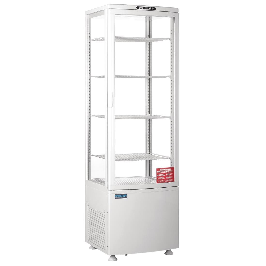 Image of Polar C-Series Curved Door Display Fridge White - 235Ltr