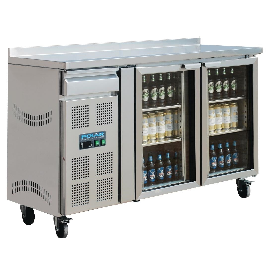 Image of Polar U-Series Premium Bar Fridge 2 Door St/St 366Ltr