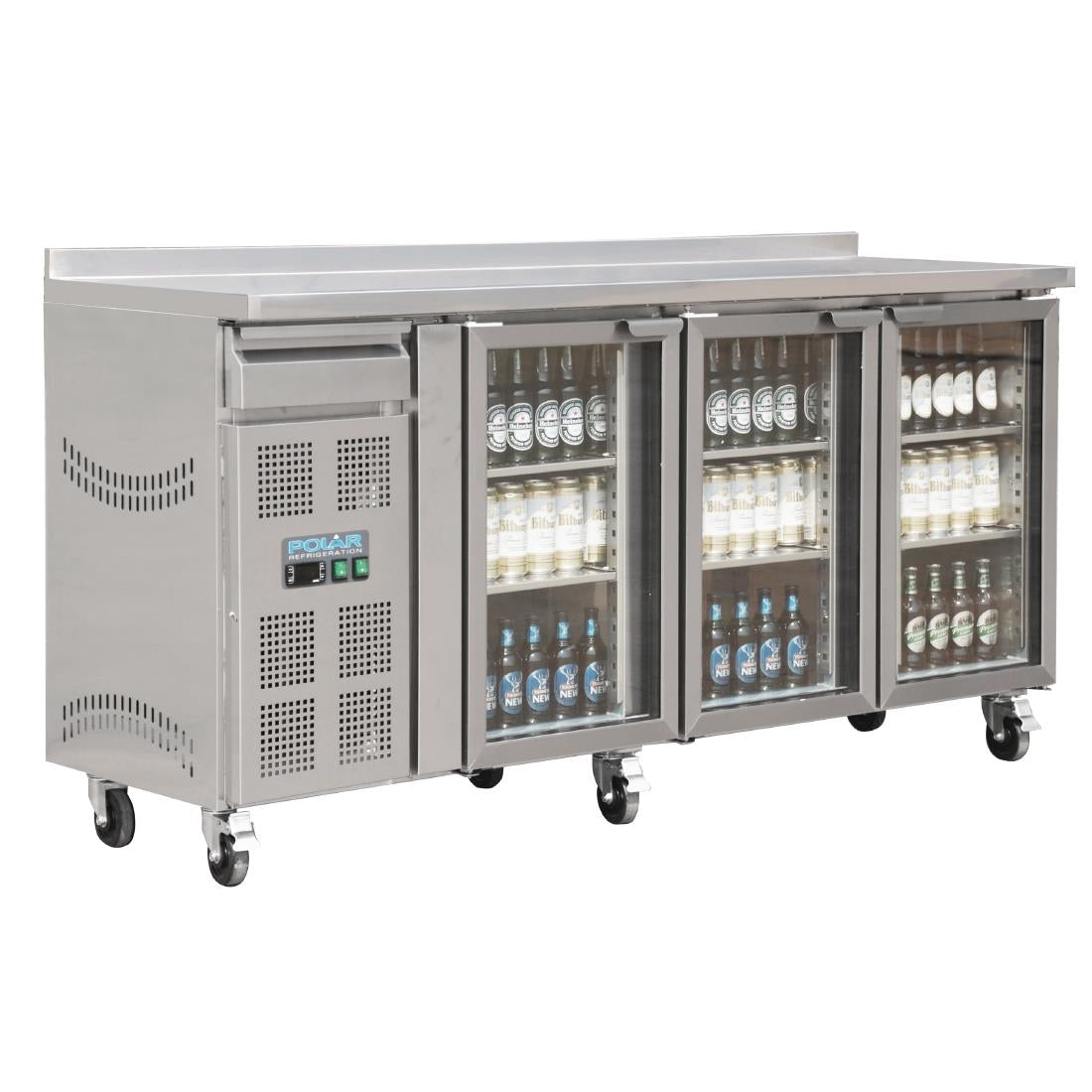 Image of Polar U-Series Premium Bar Fridge 3 Door St/St - 543Ltr