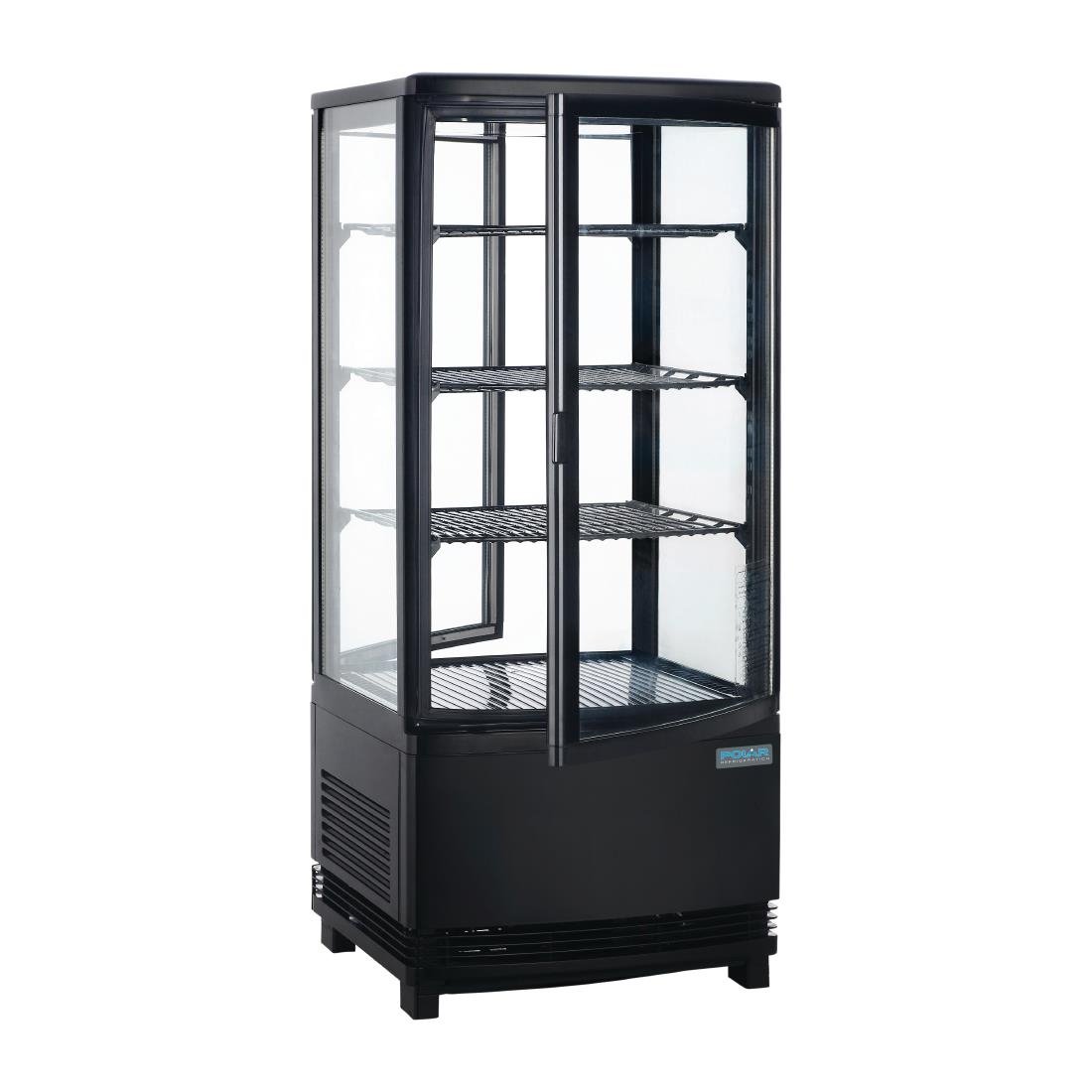 Image of Polar C-Series Energy Efficient Curved Door Display Fridge Black - 86Ltr