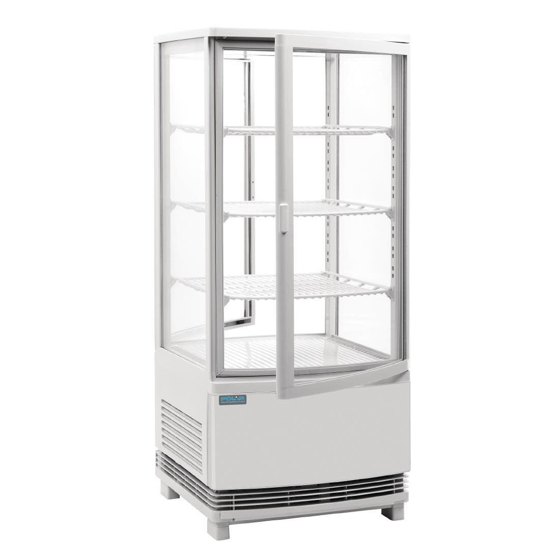 Image of Polar C-Series Energy Efficient Curved Door Display Fridge White - 86Ltr