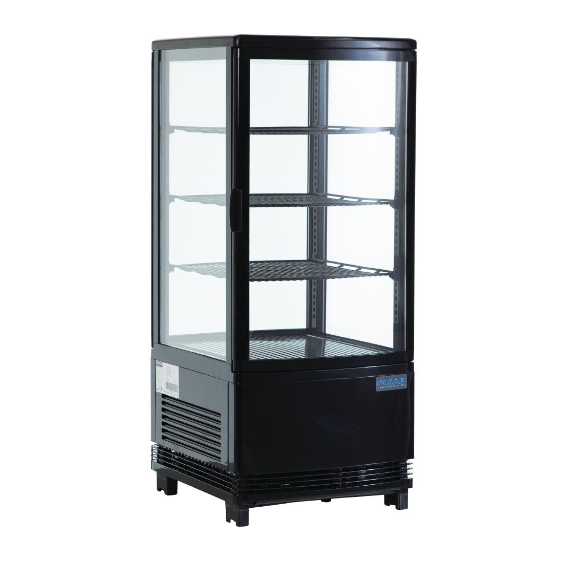 Image of Polar C-Series Energy Efficient Display Fridge Black - 68Ltr