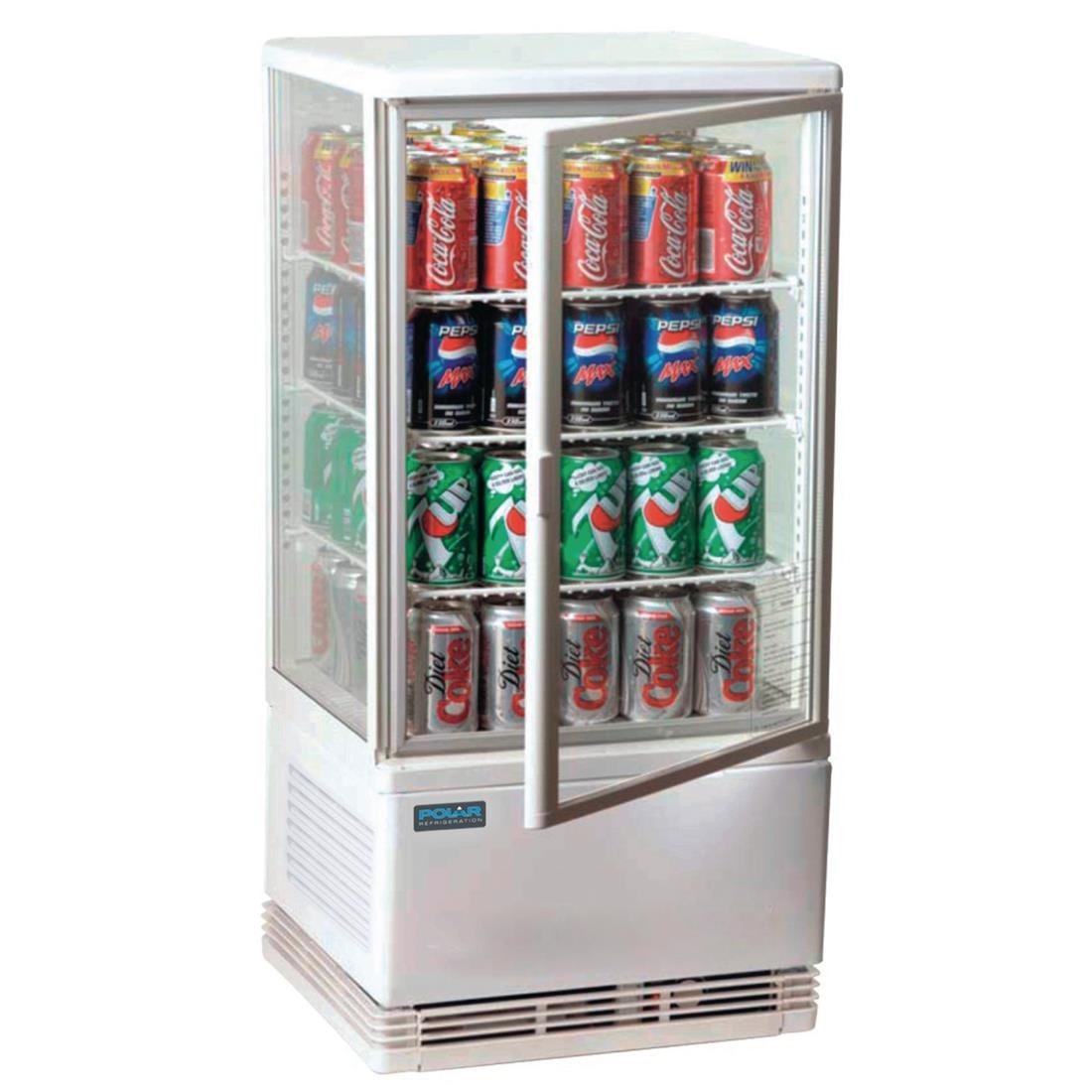 Image of Polar C-Series Energy Efficient Display Fridge White - 68Ltr