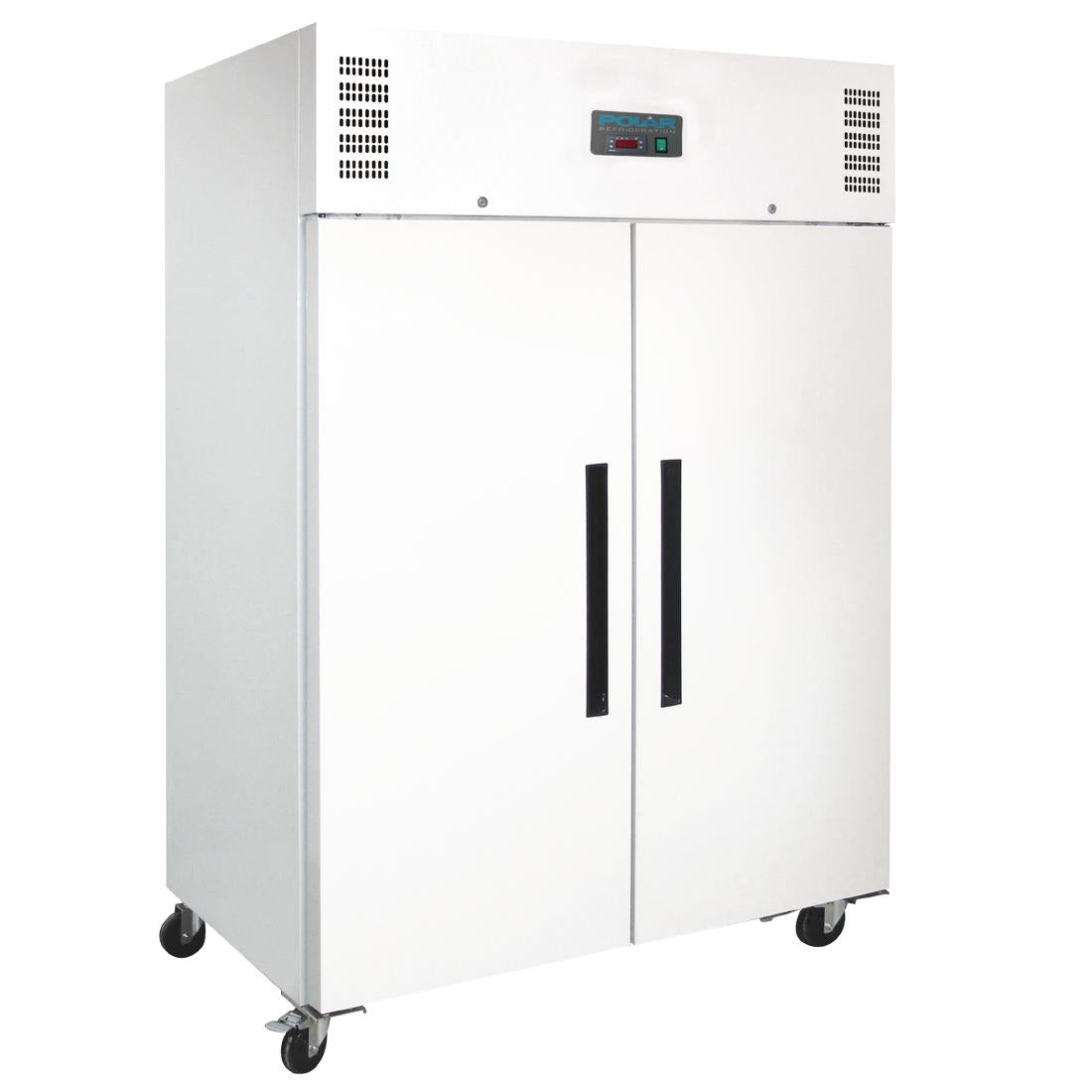 Image of Polar G-Series Solid 2 Door Upright Freezer White Exterior - 1200Ltr