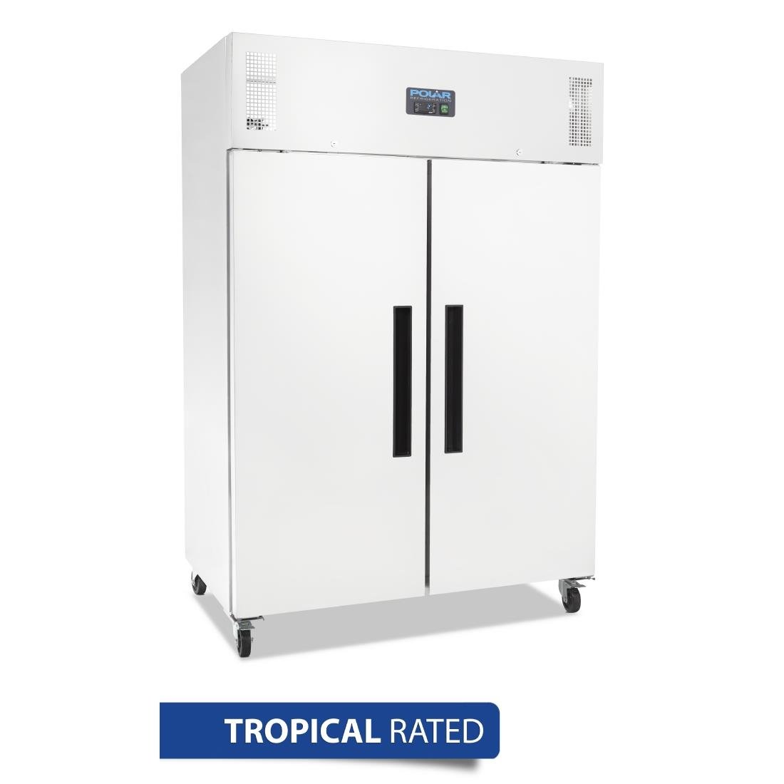 Image of Polar G-Series Solid Double Door Refrigerator White Exterior - 1200Ltr 42.4cuft