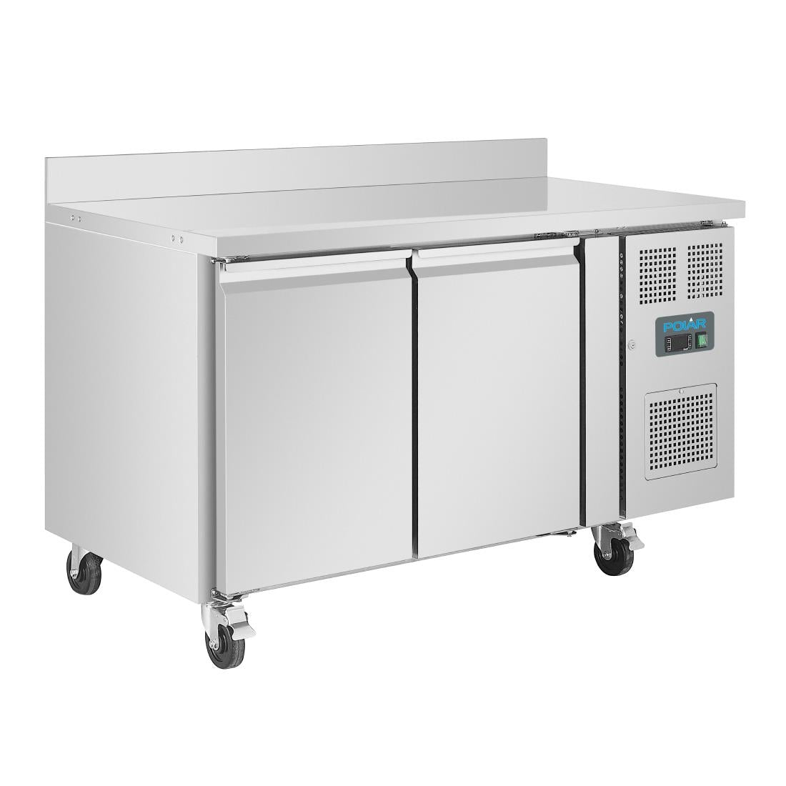 Image of Polar U-Series Double Door Counter Freezer with Upstand 282Ltr