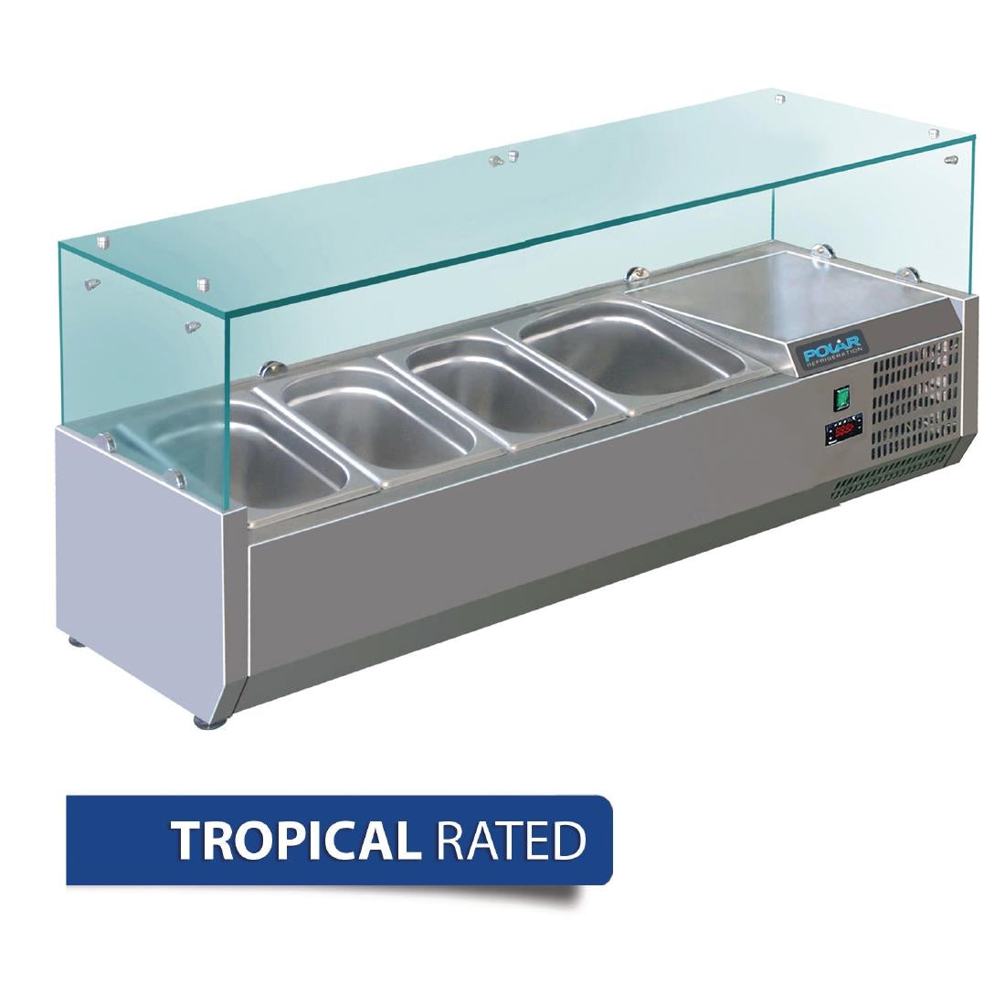 Image of Polar G-Series Countertop Prep Fridge 3x 1/3GN & 1x 1/2GN