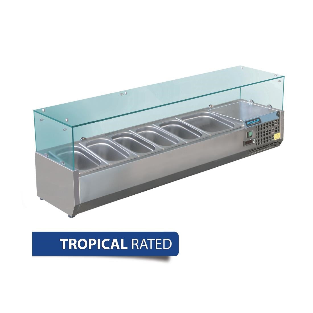 Image of Polar G-Series Countertop Prep Fridge 5x GN 1/3 & 1x GN 1/2