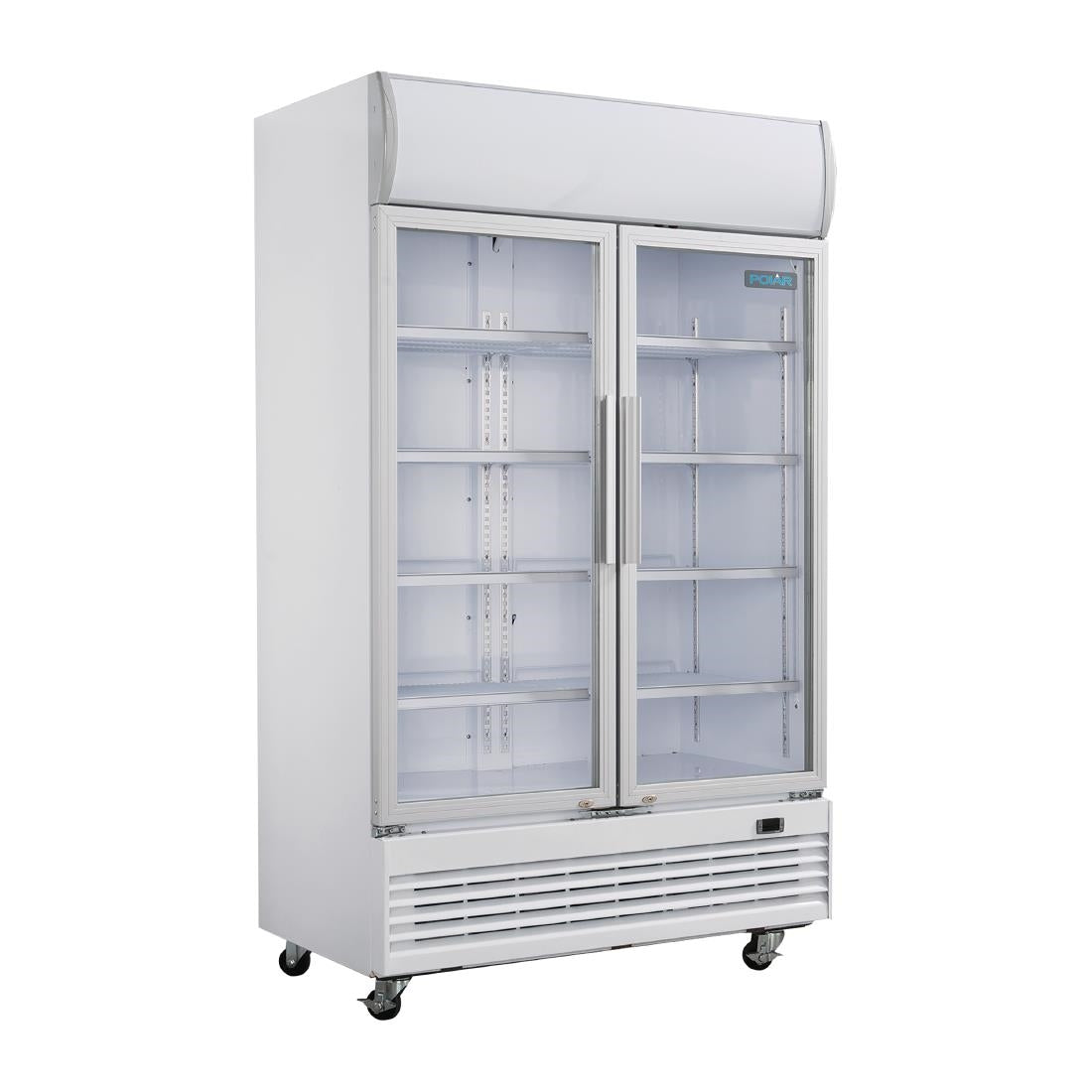 Image of Polar G-Series Upright Display Cooler with Light Box Hinged Door - 950Ltr