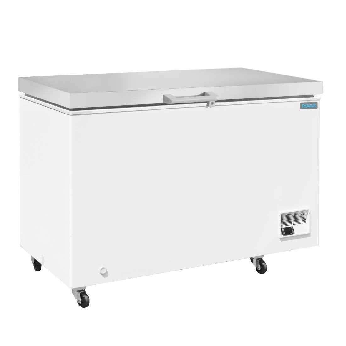 Image of Polar G-Series Chest Freezer with Stainless Steel Lid - 385Ltr