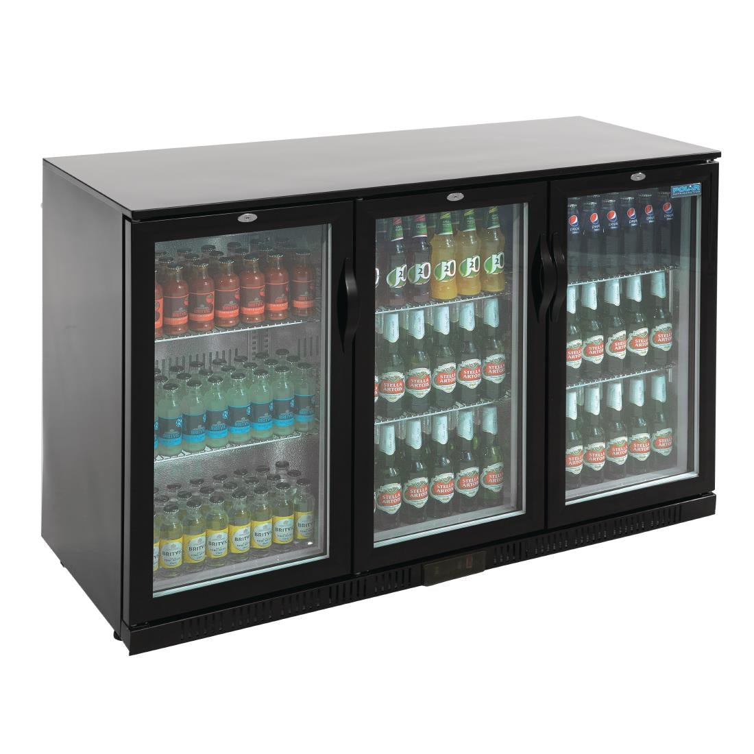 Image of Polar G-Series Back Bar Cooler with 3 Hinged Doors 330Ltr
