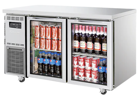 Image of Turbo Air KGR12-2-N 2 Glass Doors Underbench Fridge 311L
