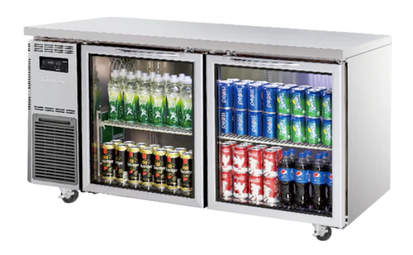 Image of Turbo Air KGR15-2-N 2 Glass Doors Underbench Fridge 425L