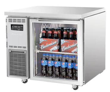 Image of Turbo Air KGR9-1-N 1 Glass Door Underbench Fridge 198L