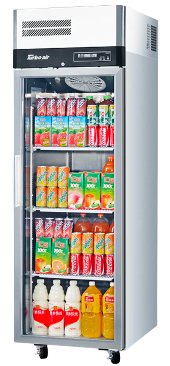 Image of Turbo Air KR25-1G-N 1 Glass Door Upright Fridge 574L