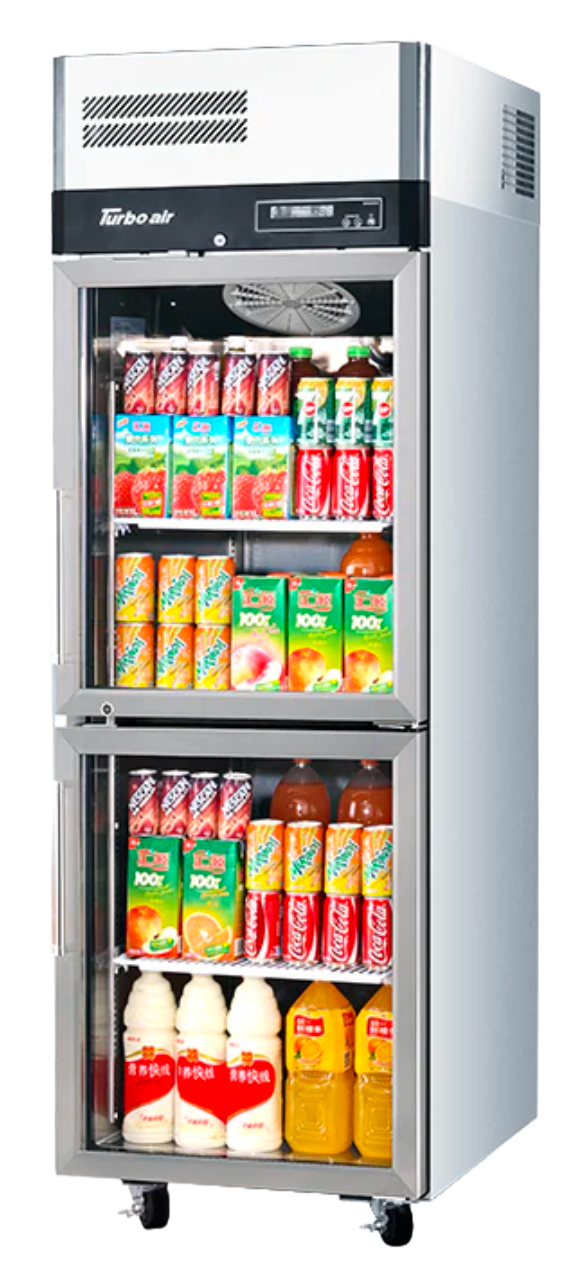 Image of Turbo Air KR25-2G-N 2 Half Glass Doors Upright Fridge 572L