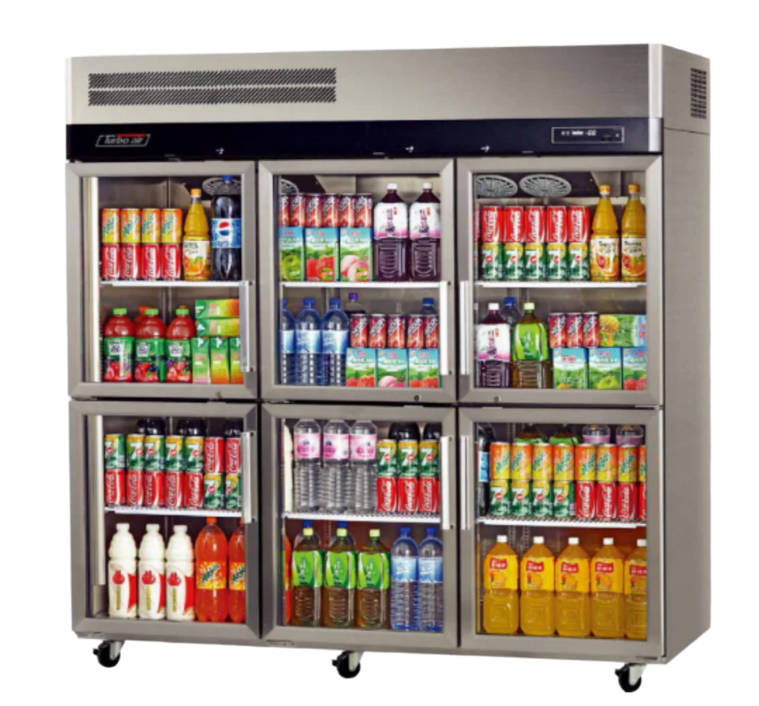 Image of Turbo Air KR65-6G-N 6 Half Glass Doors Upright Fridge 1868L