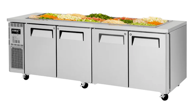 Image of Turbo Air KSR24-4 4 Solid Doors Underbench Salad Prep Fridge 690L
