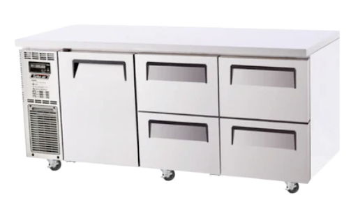 Image of Turbo Air KUR18-2D-4-N 1 Door 4 Drawers Underbench Fridge 538L