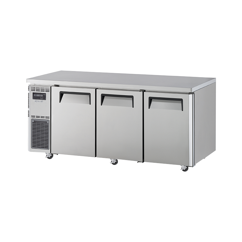 Image of Turbo Air KUR18-3S-N 3 Solid Doors Underbench Fridge - 600mm Deep 400L