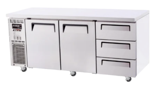Turbo Air KUR18-3D-3-N 2 Doors 3 Drawers Underbench Fridge 538L