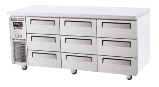 Image of Turbo Air KUR18-3D-9-N 9 Drawers Underbench Fridge 538L