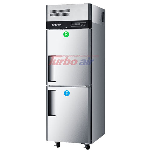 Image of Turbo Air KRF25-2-N 2 Half Doors Upright Dual Split Fridge/Freezer