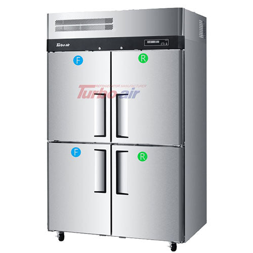 Image of Turbo Air KRF45-4H-N 4 Half Doors Upright Dual Fridge/Freezer
