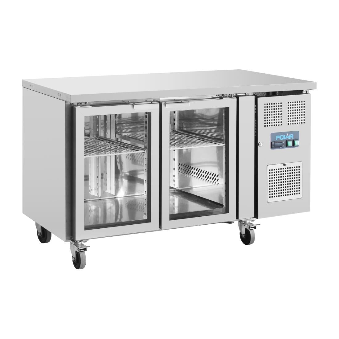 Image of Polar U-Series 2 Door Counter with Glass Doors