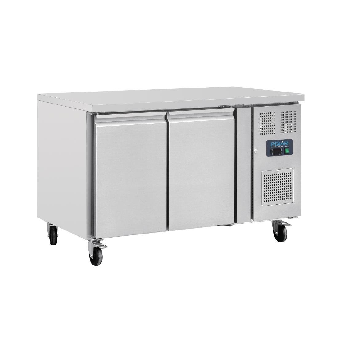 Image of Polar U-Series Double Door Counter Fridge - 282Ltr