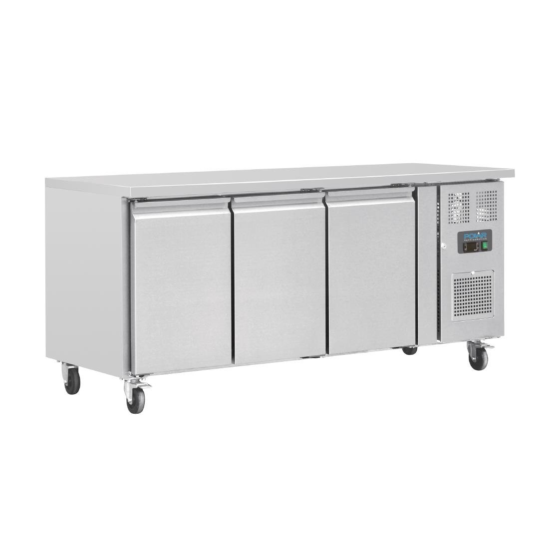 Image of Polar U-Series Four Door Counter Fridge - 553Ltr