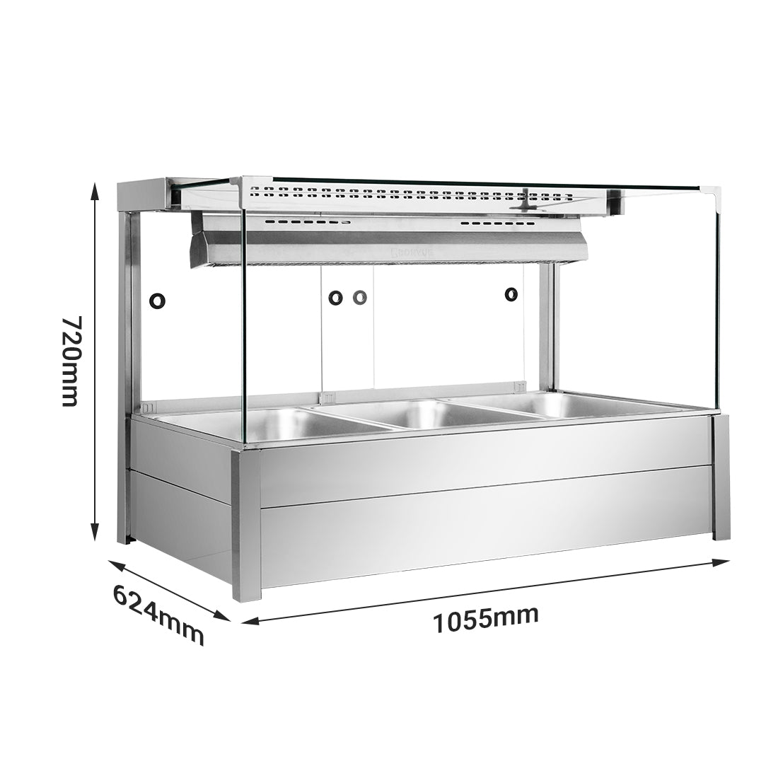 Image of Bonvue BM11SC Square Countertop Wet and Dry Bain Marie