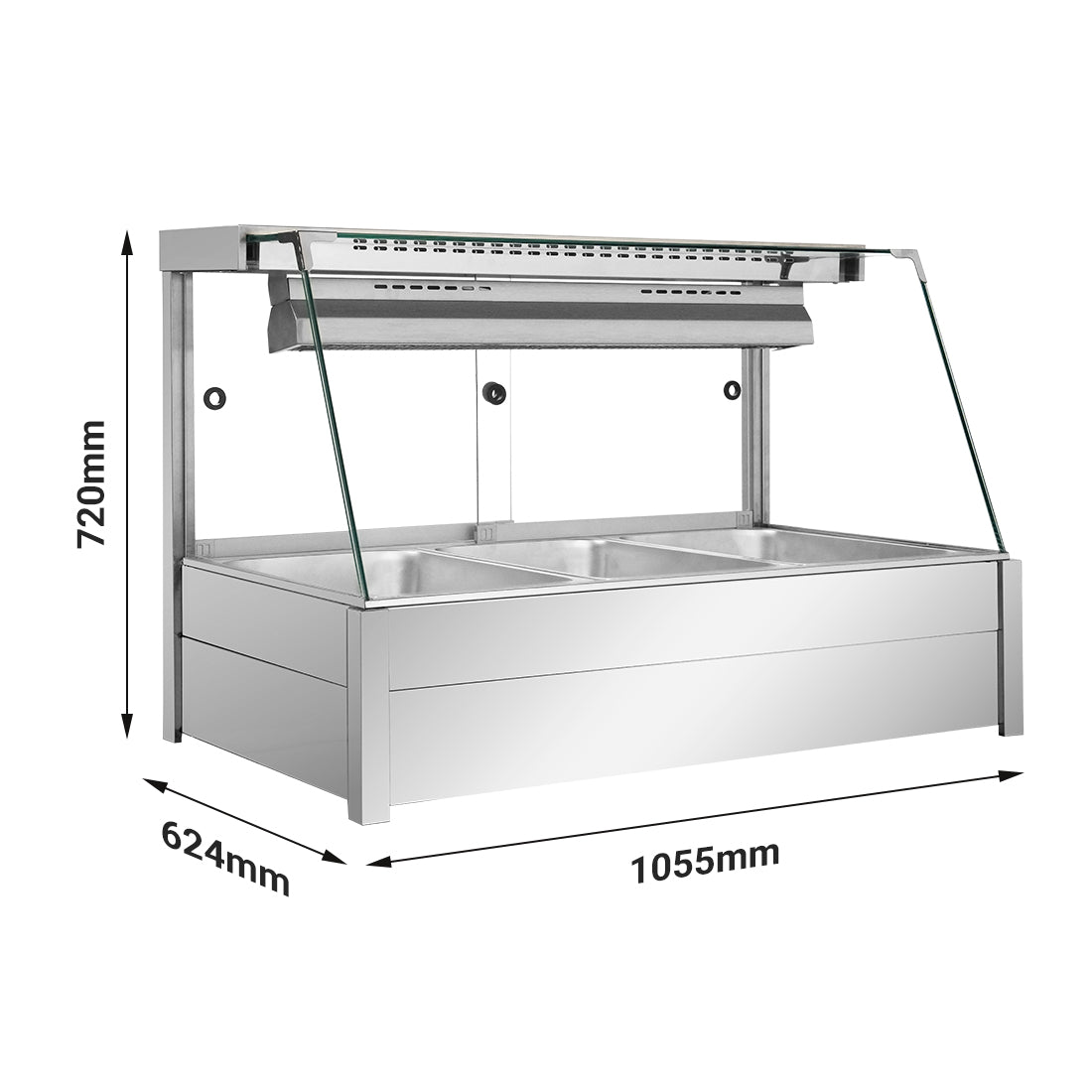 Image of Bonvue Angled Countertop Wet and Dry Bain Marie BM11TC