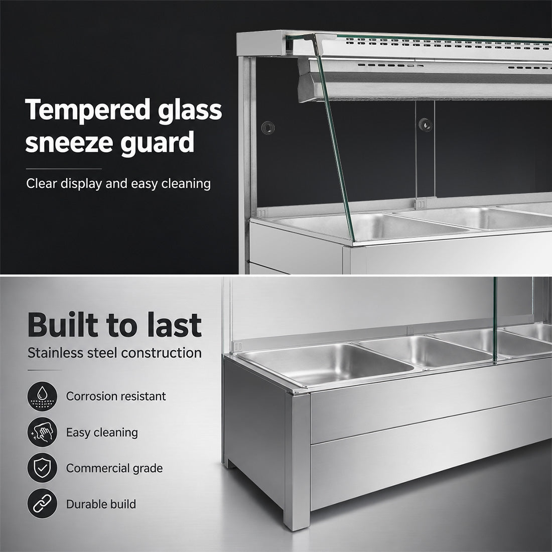 Image of Bonvue Angled Countertop Wet and Dry Bain Marie BM17TC