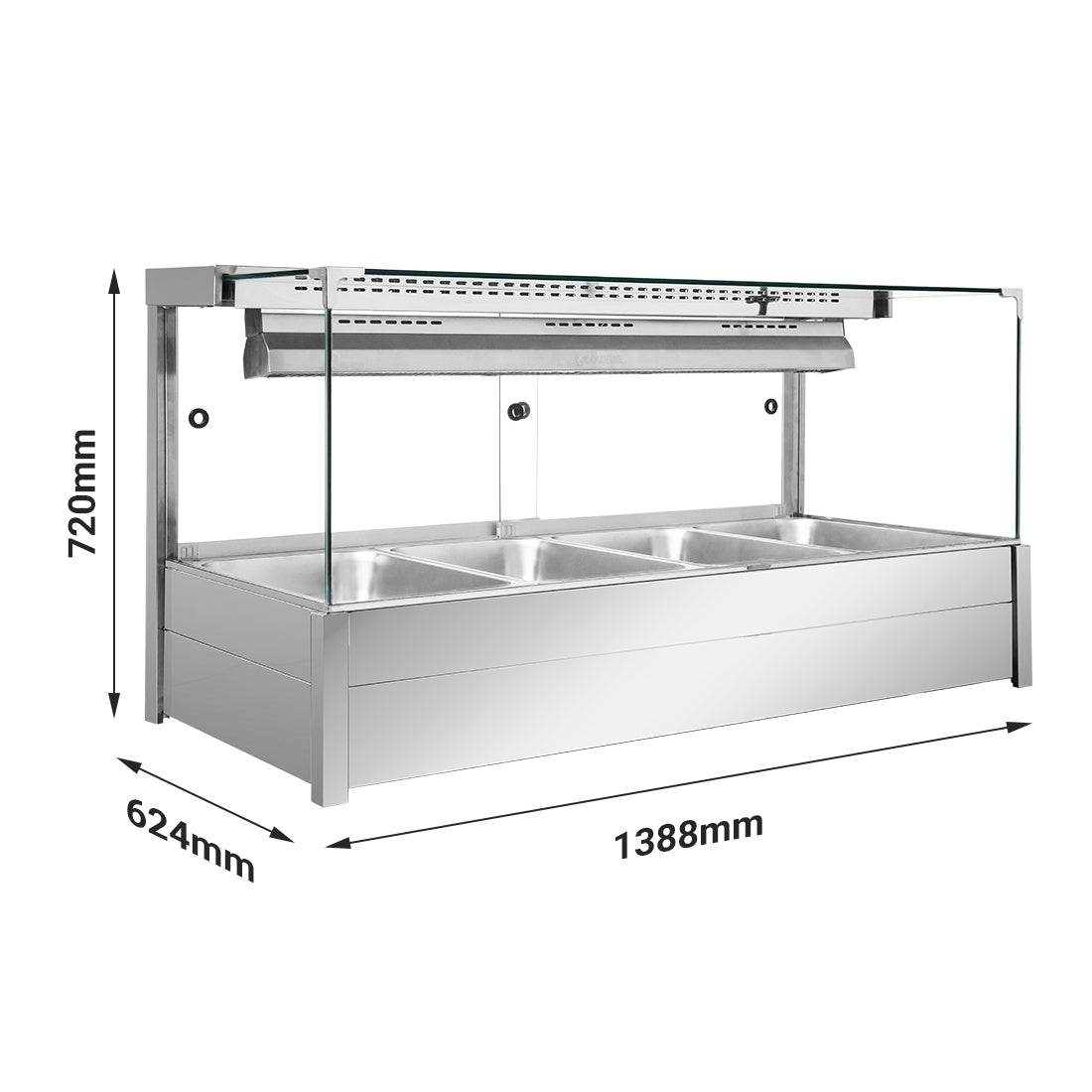 Image of Bonvue BM14SC Square Countertop Wet and Dry Bain Marie