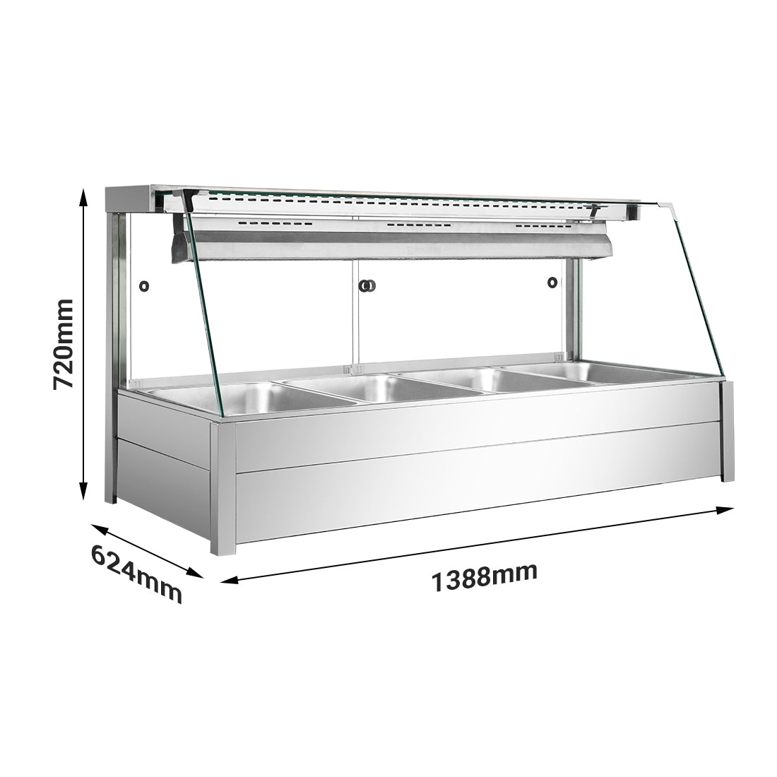 Image of Bonvue Angled Countertop Wet and Dry Bain Marie BM14TC
