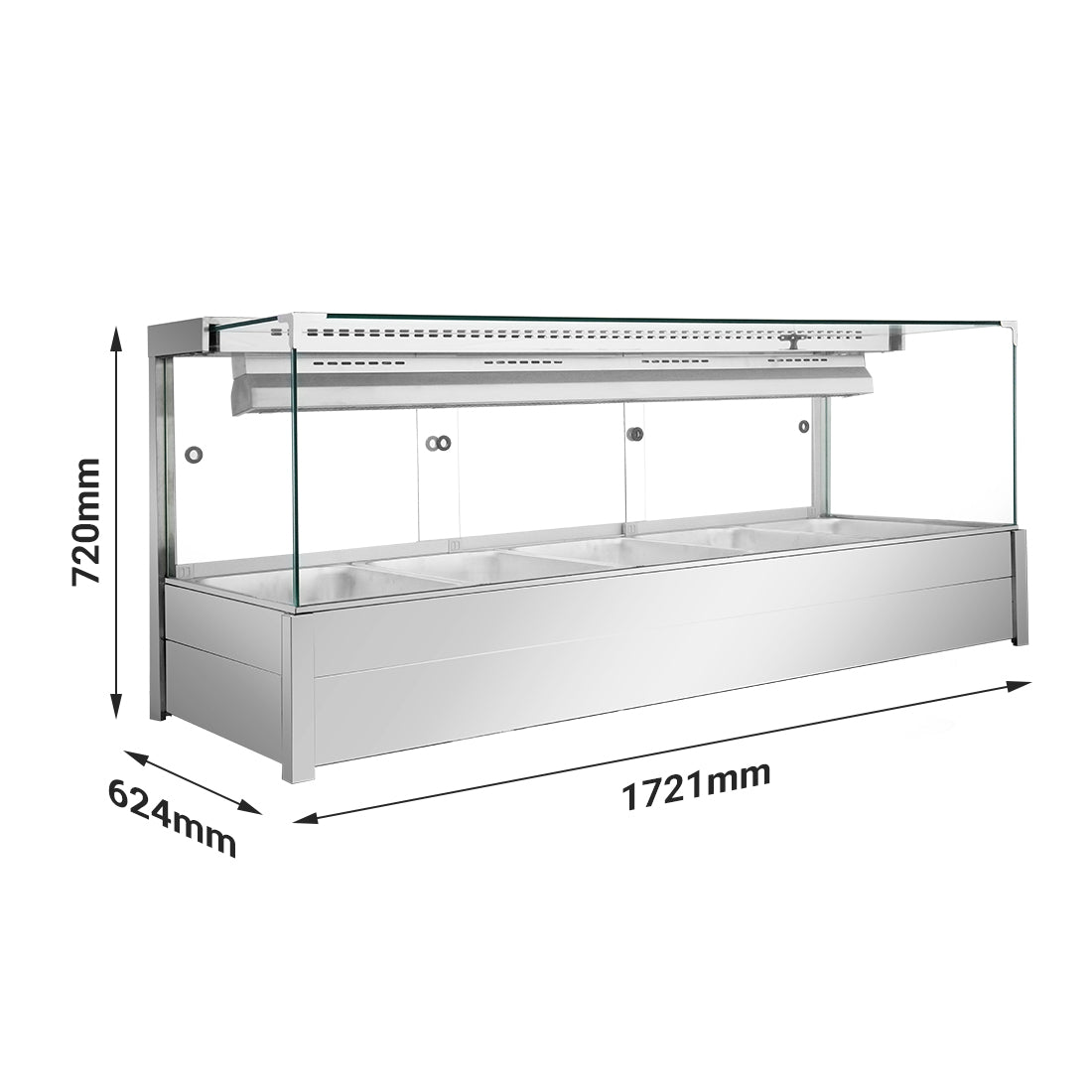 Image of Bonvue BM17SC Square Countertop Wet and Dry Bain Marie