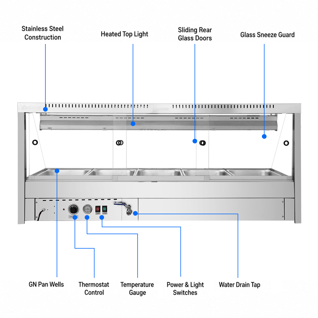 Image of Bonvue Angled Countertop Wet and Dry Bain Marie BM17TC