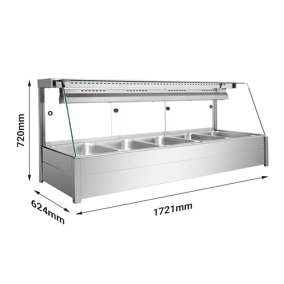 Image of Bonvue Angled Countertop Wet and Dry Bain Marie BM17TC