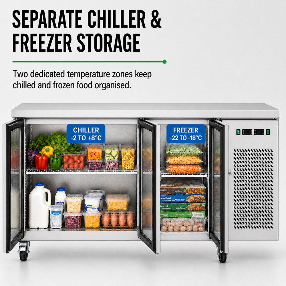 Image of Thermaster GN3100DT Dual-Temperature GN Counter Refrigerator