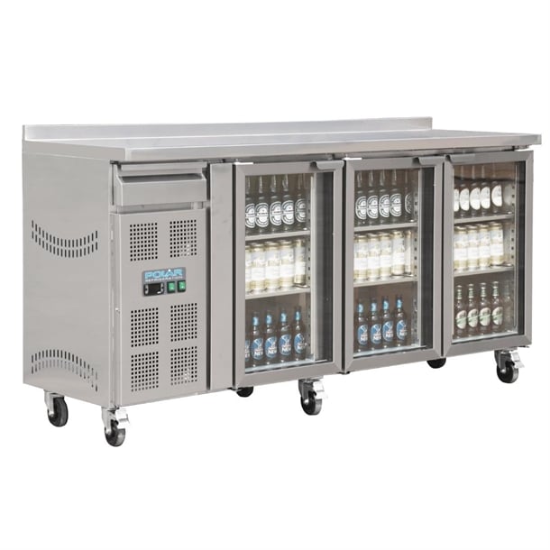 Image of Polar U-Series Premium Bar Fridge 3 Door St/St - 543Ltr