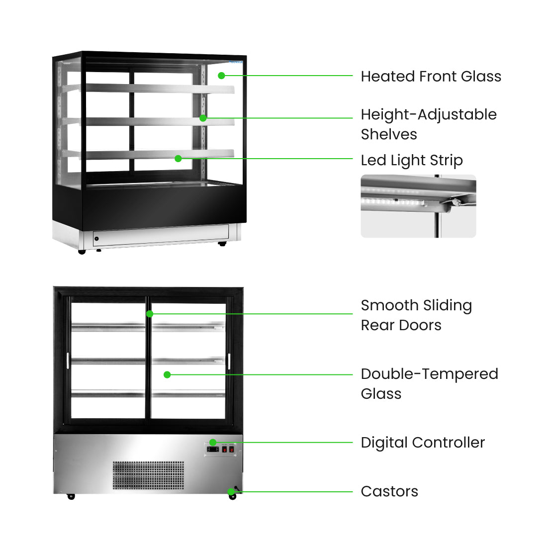 Image of Bonvue CL1200-3S Elite Cold Displays with 3 shelves