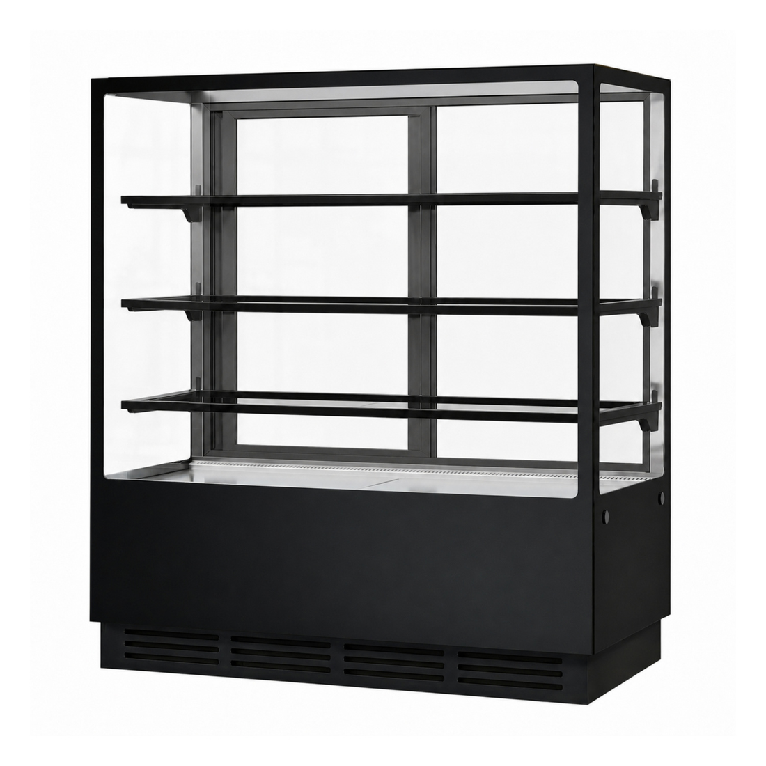 Image of Bonvue CVS120-3B Noir Prime 1200mm 3 Shelves Square Cake Display Cabinet