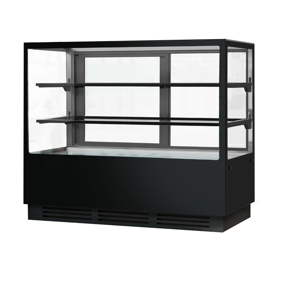 Image of Bonvue CVS150-2B Noir Tot 1500mm 2 Shelves Square Cake Display Cabinet